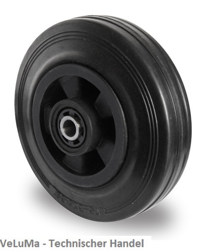 Vollgummi rad schwarz 100 - vollgummi,